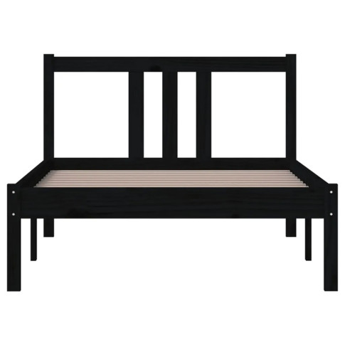 Łóżko drewniane czarne 90x200 Kenet 3X