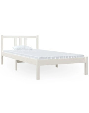 Białe jednoosobowe łóżko z drewna 90x200 cm - Kenet 3X w sklepie Edinos.pl