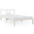 Drewniane białe łóżko 90x200 Kenet 3X