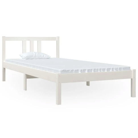 Drewniane białe łóżko 90x200 Kenet 3X