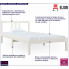 Drewniane łóżko w kolorze białym 90x200 Kenet 3X