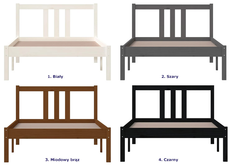 Kolory łóżka pojedynczego Carla 3X