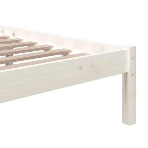 rama sosnowego białego łóżka Kenet