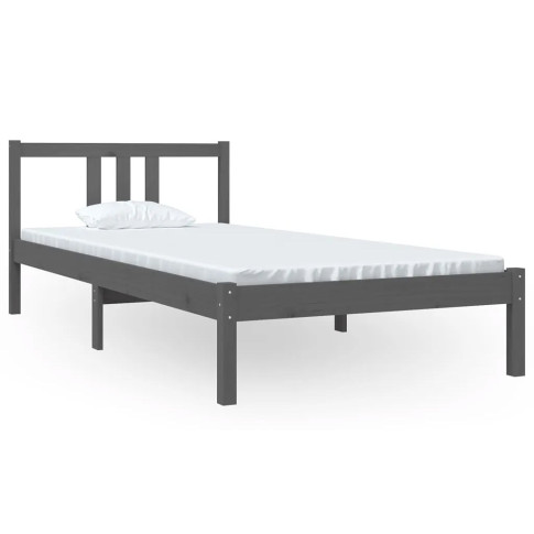 Drewniane szare łóżko 90x200 Kenet 3X