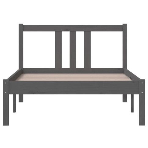 Łóżko drewniane szare 90x200 Kenet 3X