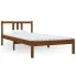 Drewniane brązowe łóżko 90x200 Kenet 3X