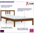 Drewniane łóżko w kolorze miodowy brąz 90x200 Kenet 3X