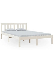 Białe skandynawskie drewniane łóżko 120x200 cm - Kenet 4X w sklepie Edinos.pl