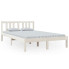 Białe skandynawskie drewniane łóżko 120x200 cm - Kenet 4X
