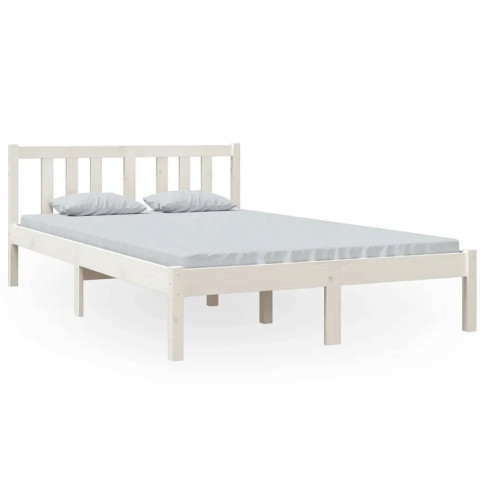 Drewniane białe łóżko 120x200 Kenet 4X