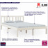 Drewniane łóżko w kolorze białym 120x200 Kenet 4X