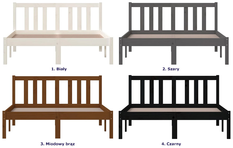 Kolory łóżka Carla 4X