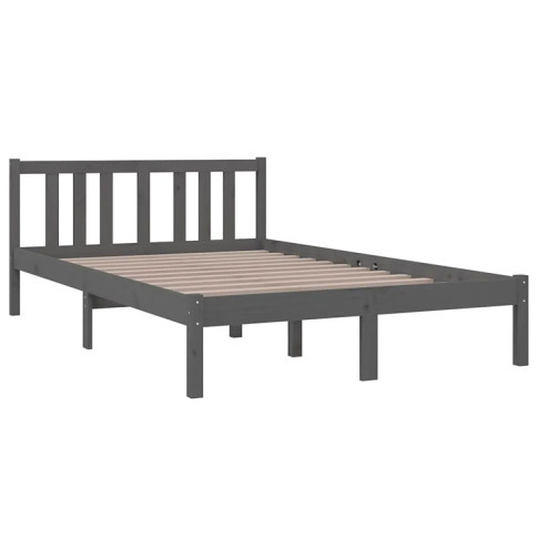 Szare drewniane łóżko 120x200 Kenet 4X