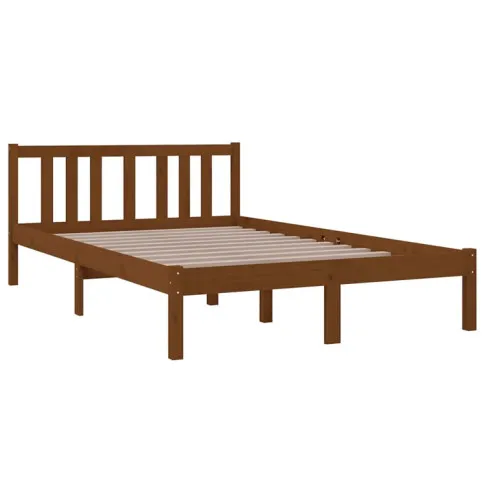 Brązowe drewniane łóżko 120x200 Kenet 4X