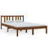 Klasyczne drewniane łóżko miodowy brąz 120x200 cm - Kenet 4X