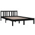 Czarne drewniane łóżko 120x200 Kenet 4X