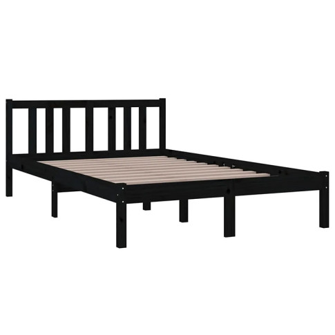 Czarne drewniane łóżko 120x200 Kenet 4X