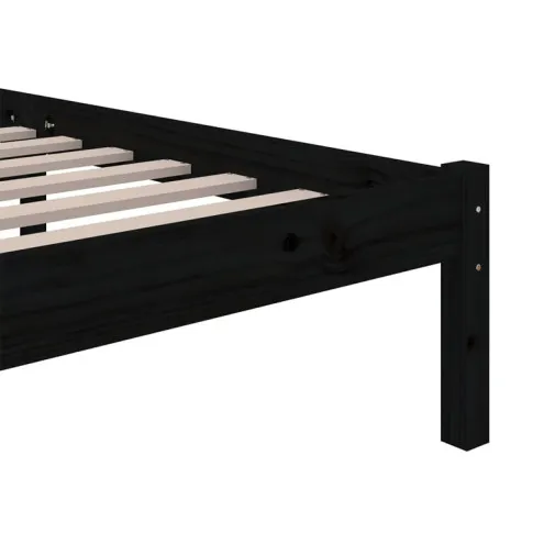 rama sosnowego czarnego łóżka Kenet 4X