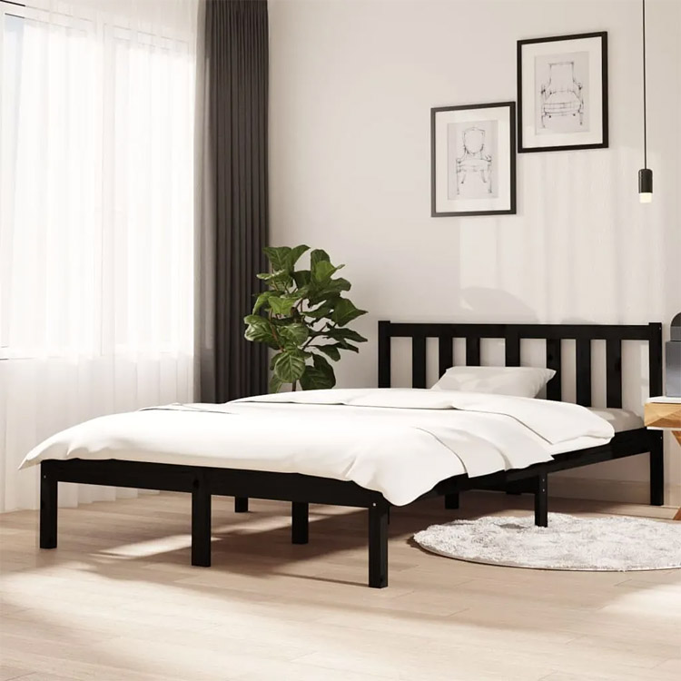 Aranżacja z drewnianym łóżkiem 120x200 Kenet 4X