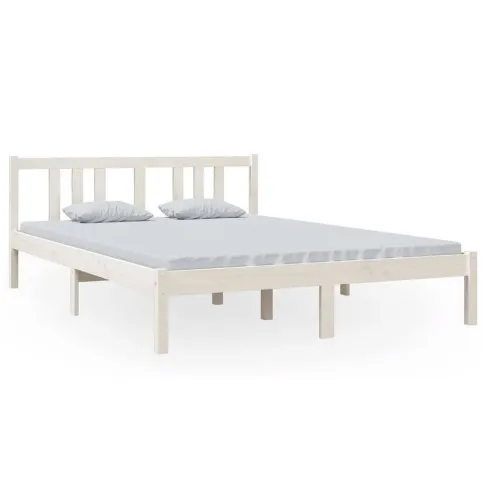 Białe sosnowe łóżko 140x200 Kenet 5X