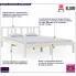 Drewniane łóżko w kolorze białym 140x200 Kenet 5X