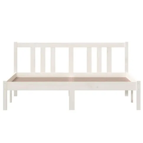 Łóżko drewniane białe 140x200 Kenet 5X