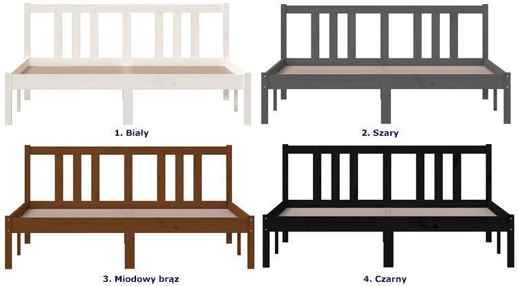 Kolory łóżka Carla 5X