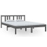 Szare dwuosobowe łóżko z drewna 140x200 cm - Kenet 5X