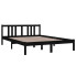 Czarne drewniane łóżko 140x200 Kenet 5X