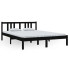 Czarne drewniane łóżko dwuosobowe 140x200 cm - Kenet 5X