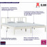 Drewniane łóżko w kolorze białym 160x200 Kenet 6X