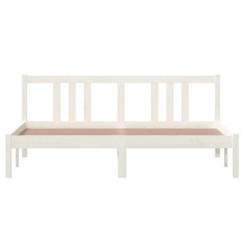 Łóżko drewniane białe 160x200 Kenet 6X