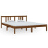 Sosnowe brązowe podwójne łóżko 160x200 cm - Kenet 6X
