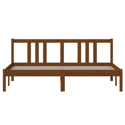 Łóżko drewniane brązowe 160x200 Kenet 6X