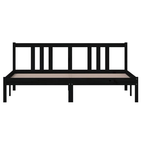 Łóżko drewniane czarne 160x200 Kenet 6X