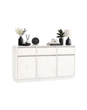 Skandynawska duża biała komoda z 3 szufladami - Olviso w sklepie Edinos.pl