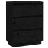 Czarna minimalistyczna komoda z 3 szufladami Ivis