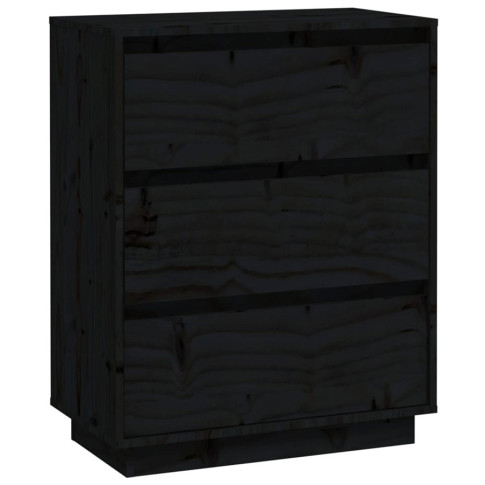 Czarna minimalistyczna komoda z 3 szufladami Ivis