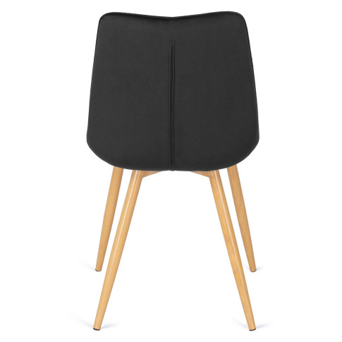 Czarne tapicerowane krzesło do salonu Abro
