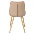 Beżowe tapicerowane krzesło do salonu Abro