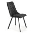 Czarne tapicerowane krzesło Zoxe