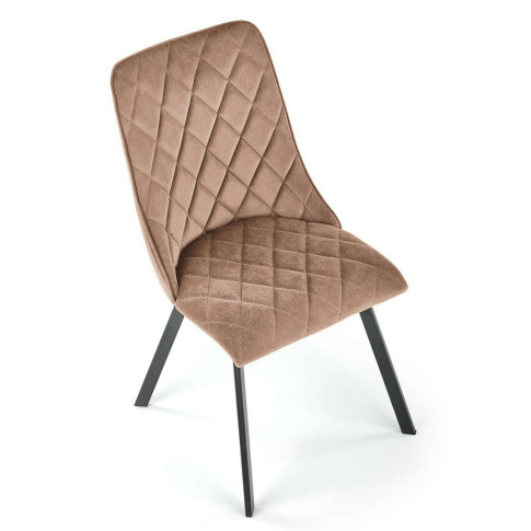 Beżowe krzesło tapicerowane Zoxe