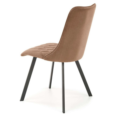 Beżowe nowoczesne pikowane krzesło Zoxe