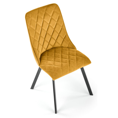 Żółte pikowane krzesło Zoxe