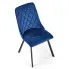 Granatowe pikowane krzesło Zoxe