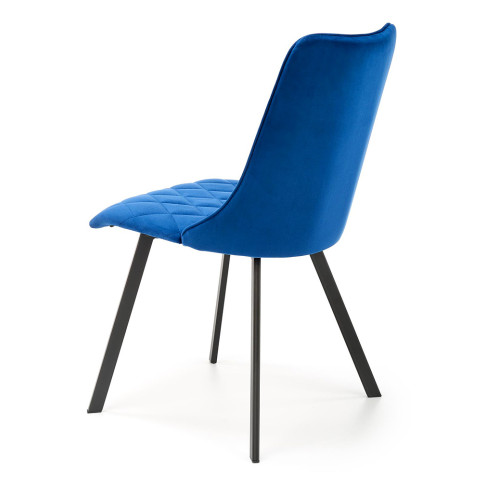 Niebieskie krzesło welurowe Zoxe