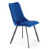 Niebieskie tapicerowane krzesło Zoxe