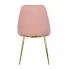 Różowe nowoczesne krzesło na złotych nogach Alno