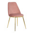 Różowe welurowe krzesło glamour Alno