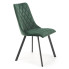 Pikowane zielone krzeslo Zoxe